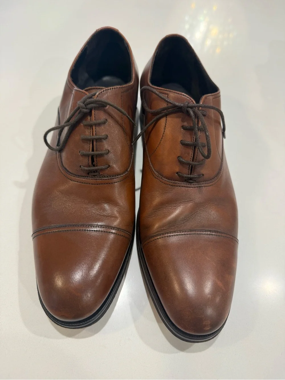 To Boot Brown Leather Cap-Toe Derbys